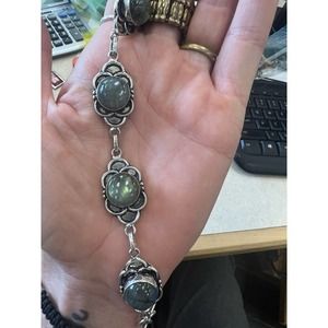Sterling silver labradorite bracelet